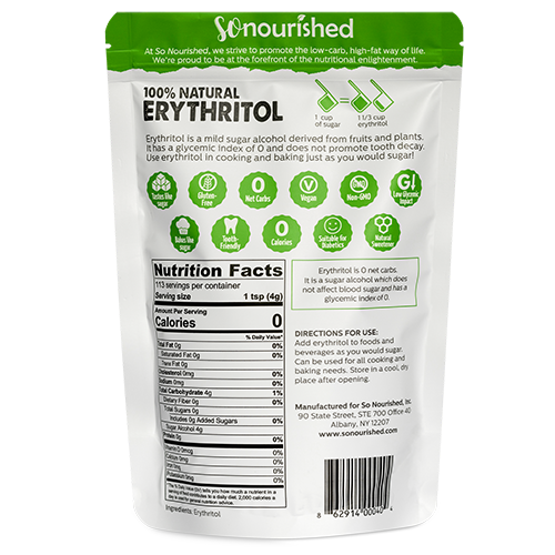 Granular Erythritol Sweetener 0Cal, 0Carb, NonGMO Sugar Substitute
