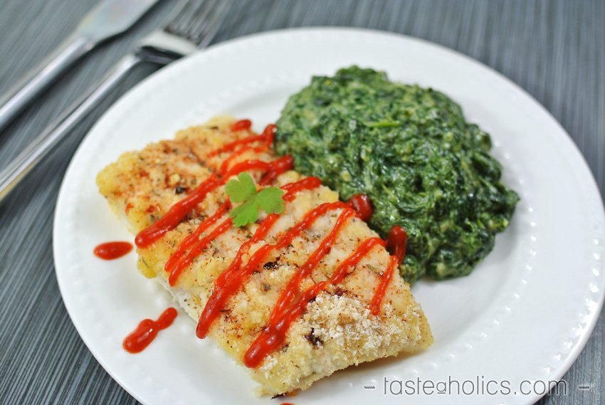 Low Carb Keto Chili Lime Cod with Spinach