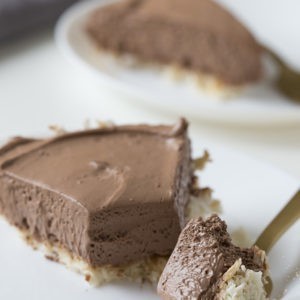 Keto Creamy Coconut Chocolate Pie