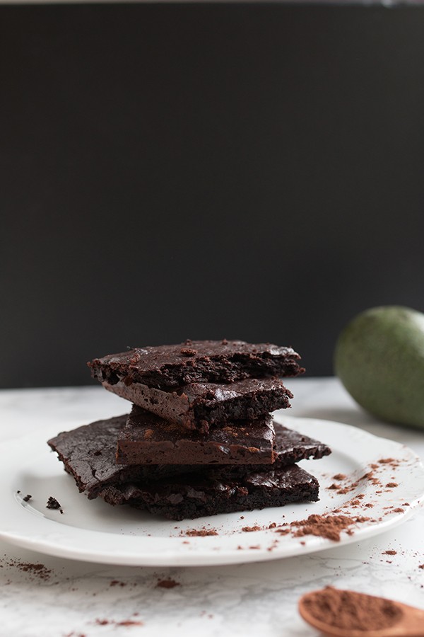 Low Carb Chewy Avocado Chocolate Brownies