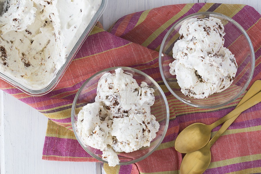 Keto Coconut Cookies and Cream Ice Cream