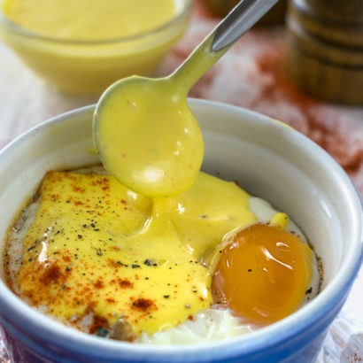 Keto Baked Eggs with Hollandaise