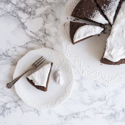 Keto Coconut Chocolate Cake with Coconut Frosting