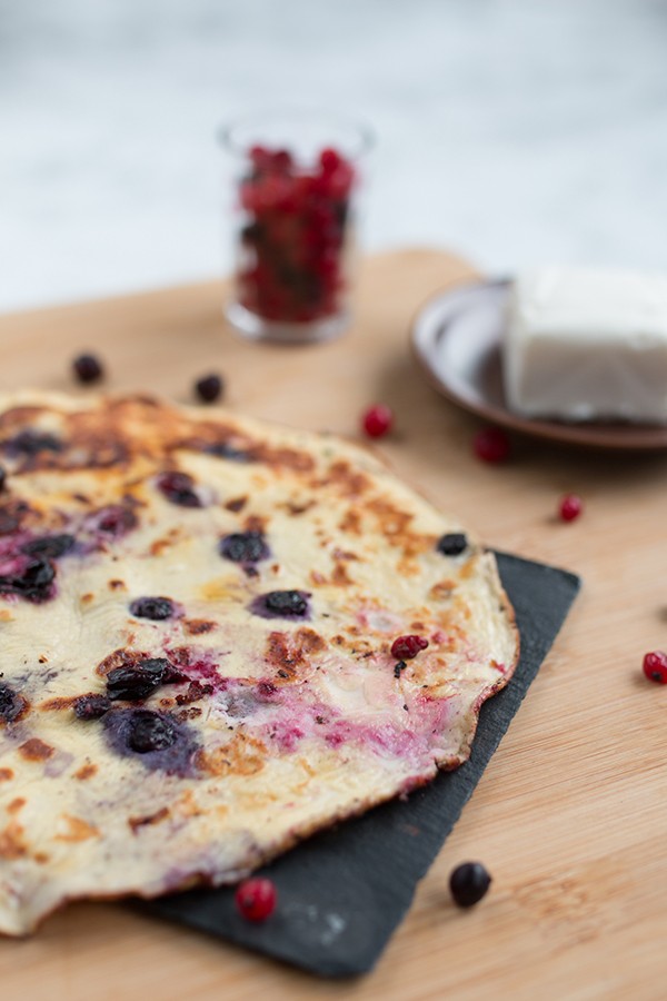 Low Carb Cream Cheese Blueberry Pancakes