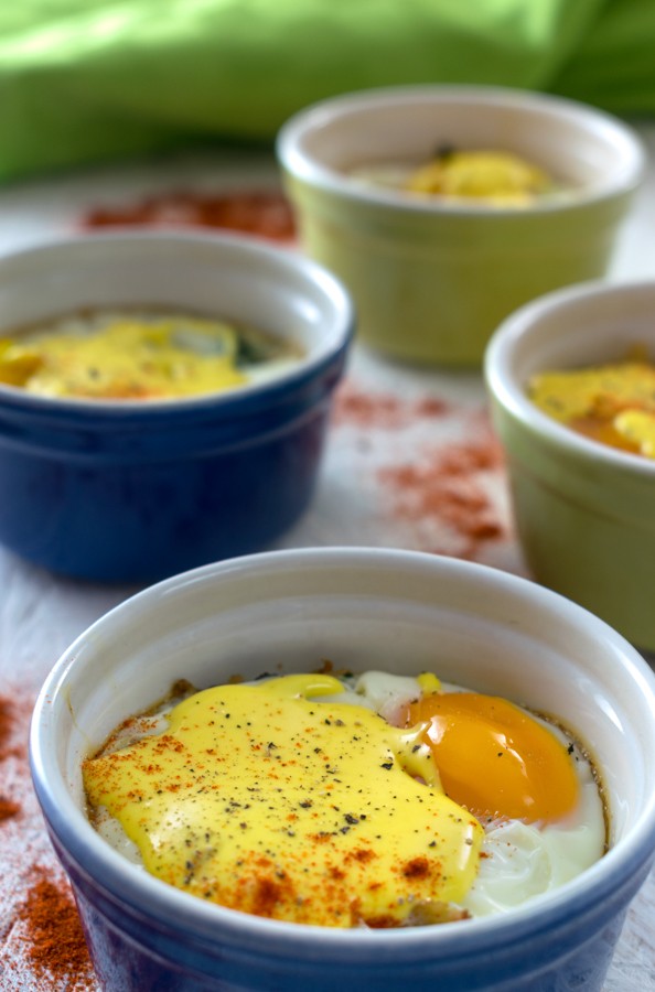 Keto Baked Eggs with Hollandaise