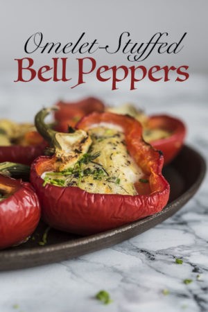 Keto Omelet-Stuffed Bell Peppers