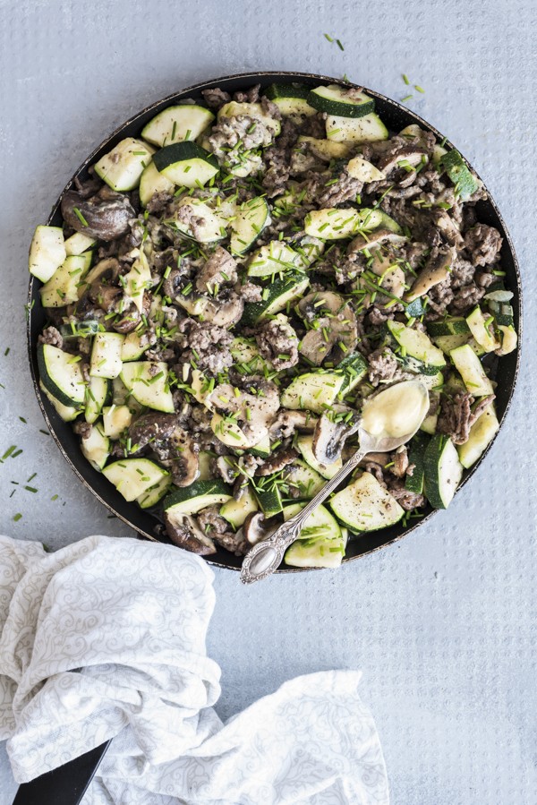 Keto Pork and Mushroom Skillet