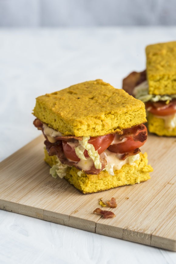 Keto BLT on Cauliflower Buns Recipe So Nourished