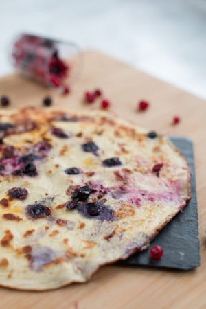 Keto Cream Cheese Blueberry Pancakes