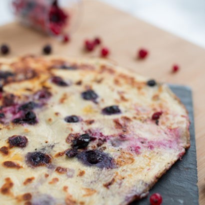 Keto Cream Cheese Blueberry Pancakes