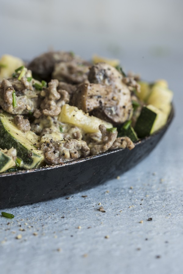 Low Carb Pork and Mushroom Skillet