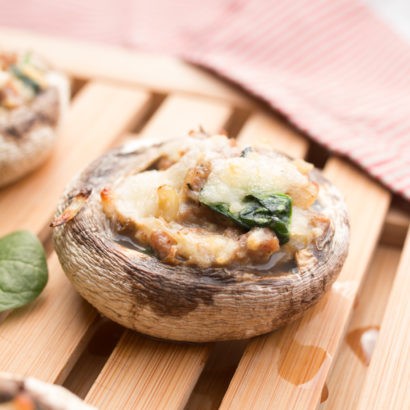 Keto Lasagna-Stuffed Portobello Mushrooms