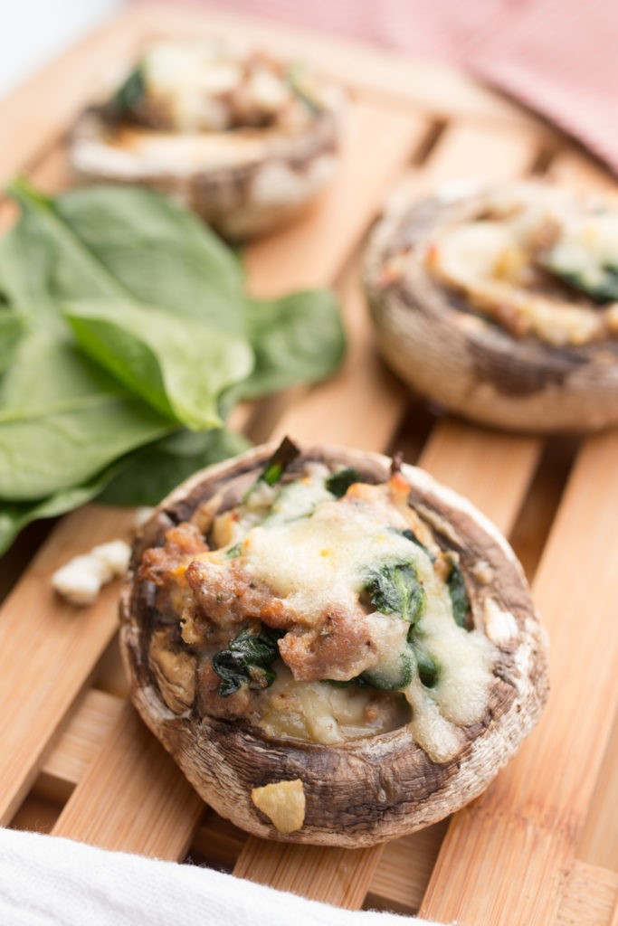 Low Carb Lasagna-Stuffed Portobello Mushrooms