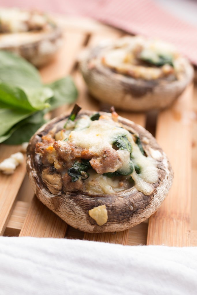 Keto Lasagna-Stuffed Portobello Mushrooms