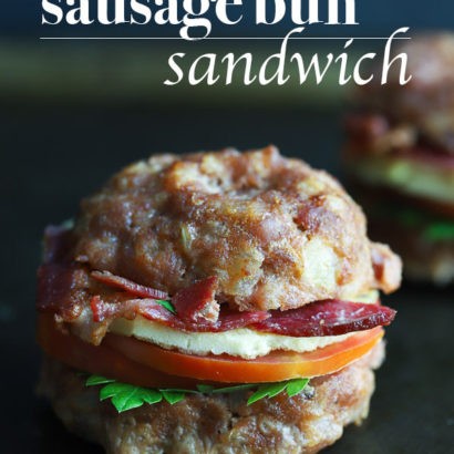 Keto Sausage Bun Breakfast Sandwich