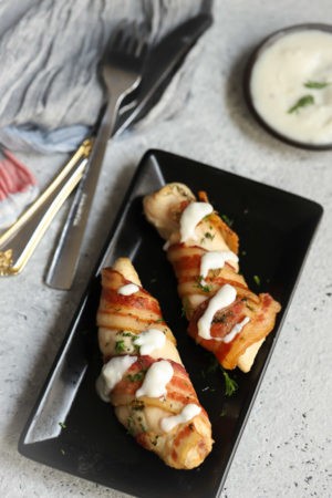 Keto Bacon-Wrapped Tarragon Chicken