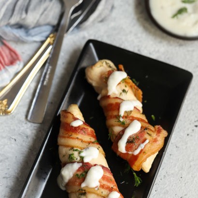 Keto Bacon-Wrapped Tarragon Chicken