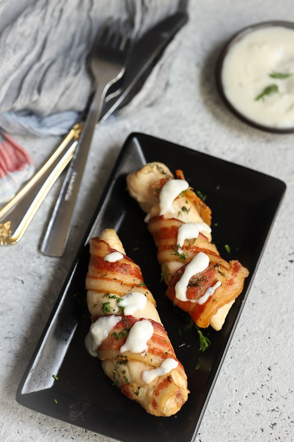 Keto Bacon-Wrapped Tarragon Chicken