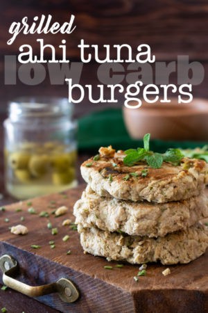 Keto Grilled Ahi Tuna Burgers