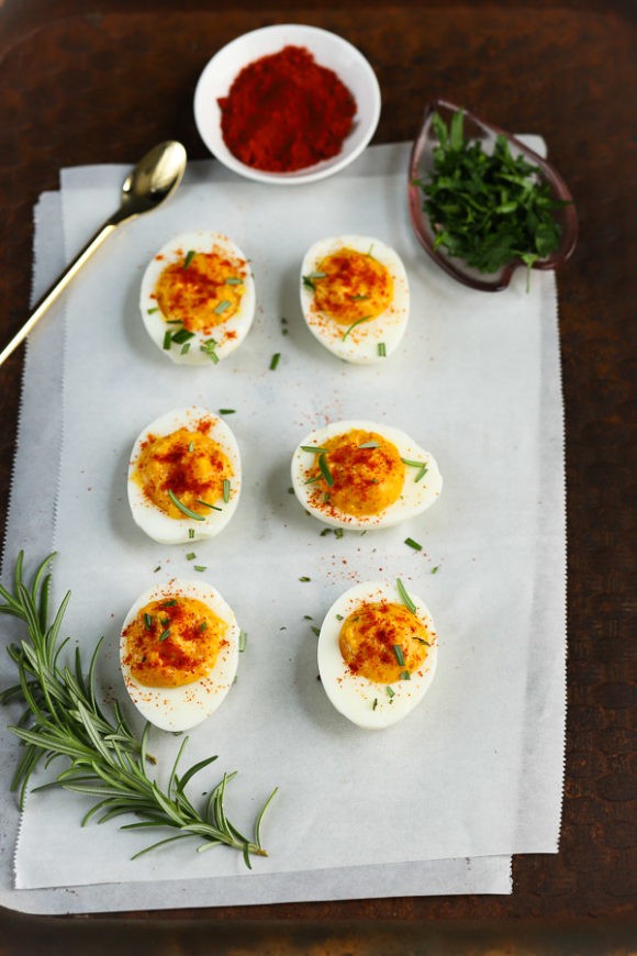 Keto Curry-Spiced Deviled Eggs Recipe | So Nourished