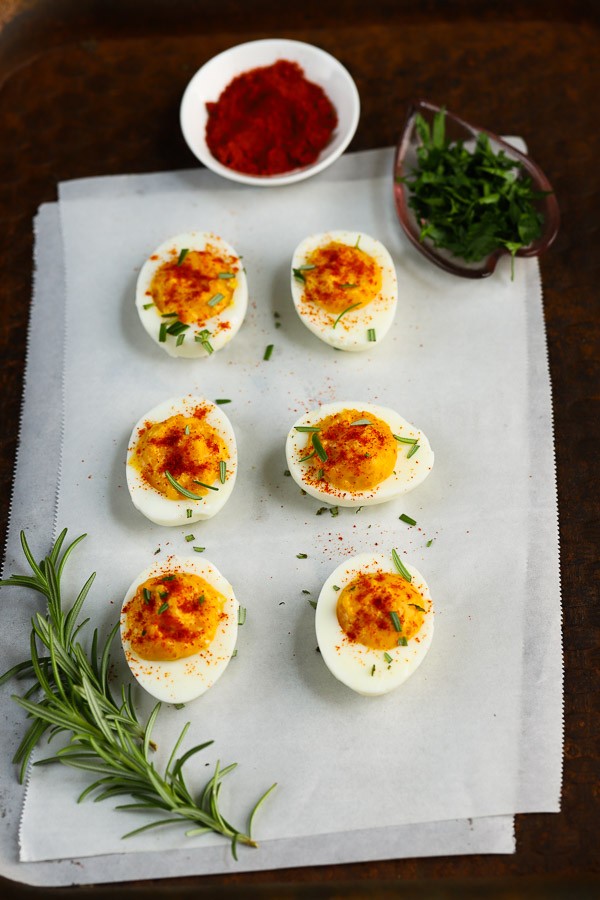 Low Carb Curry-Spiced Deviled Eggs
