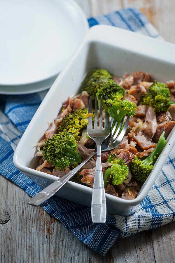 Low Carb Slow-Cooker Pulled Pork with Broccoli