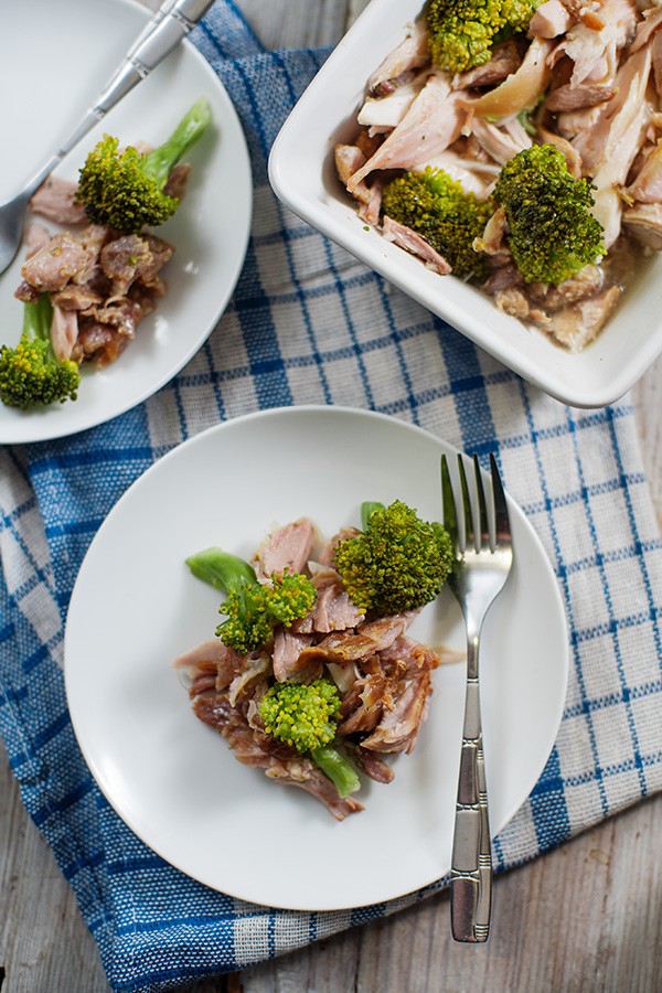 Keto Slow-Cooker Pulled Pork with Broccoli