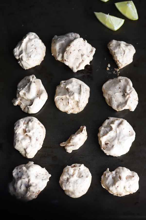 Low Carb Lemon Coconut Meringue Cookies