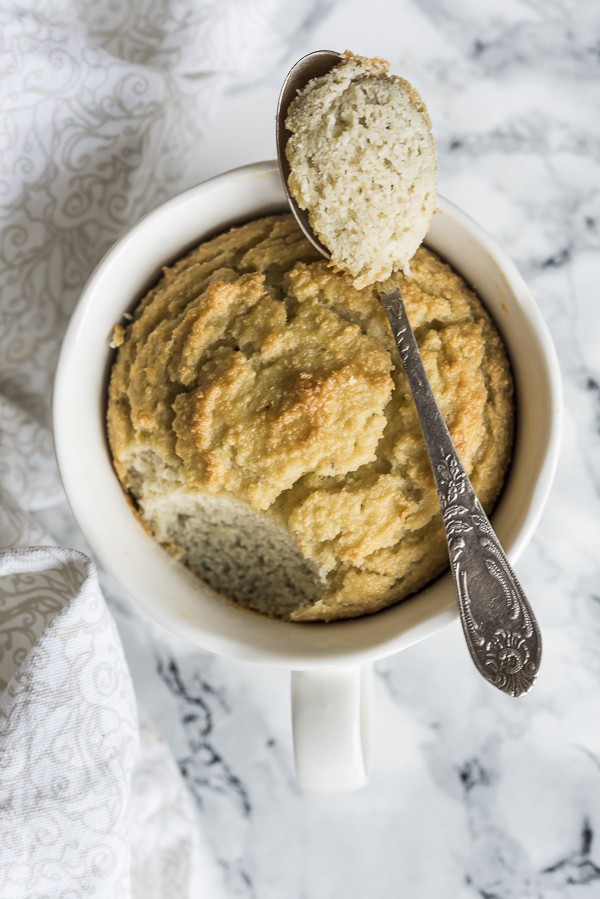 Keto Vanilla Coconut Mug Cake