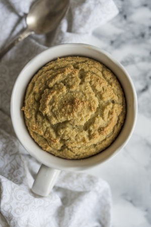 Keto Vanilla Coconut Mug Cake