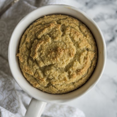 Keto Vanilla Coconut Mug Cake