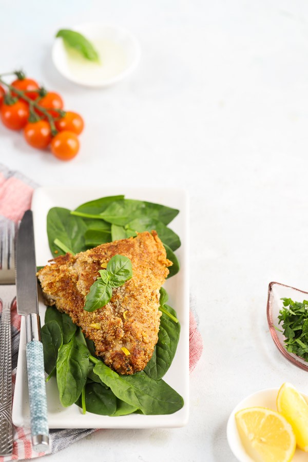 Low Carb Lemon Herb-Crusted Fish