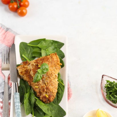 Keto Lemon Herb-Crusted Fish