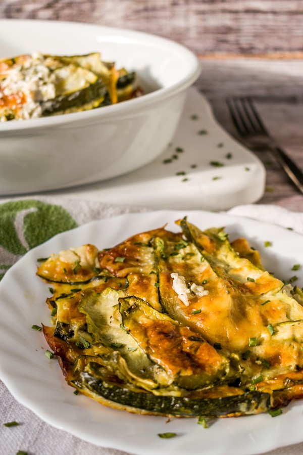 Low Carb Cheesy Zucchini Gratin