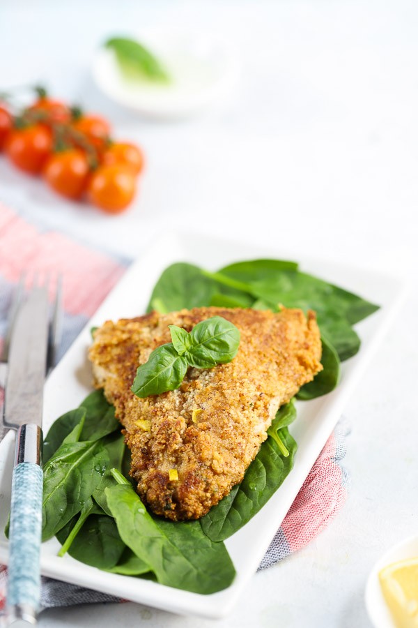 Keto Lemon Herb-Crusted Fish