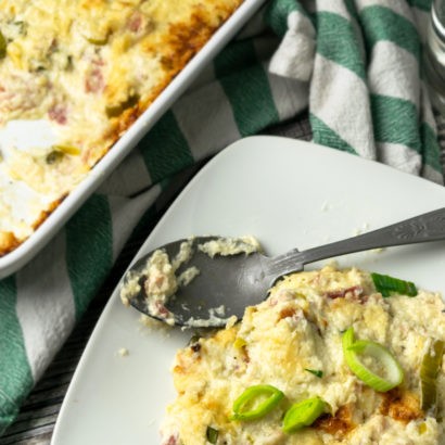 Keto Loaded Cauliflower Bacon Casserole