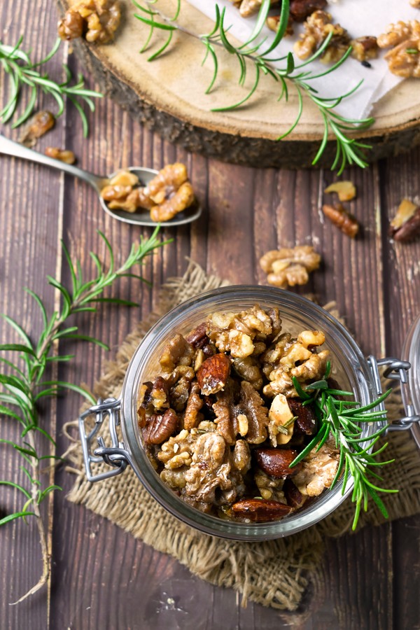 Keto Rosemary Maple Mixed Nuts