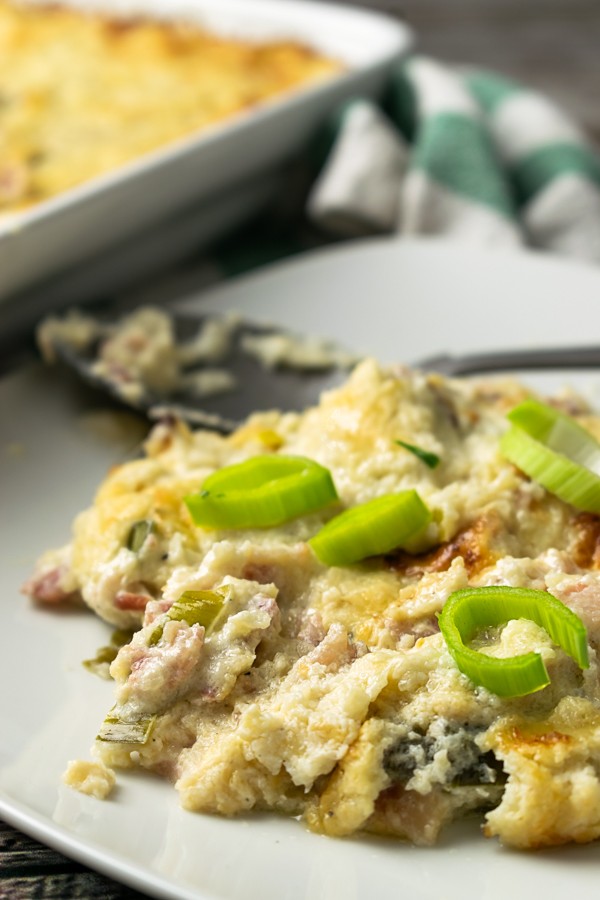 Low Carb Loaded Cauliflower Bacon Casserole