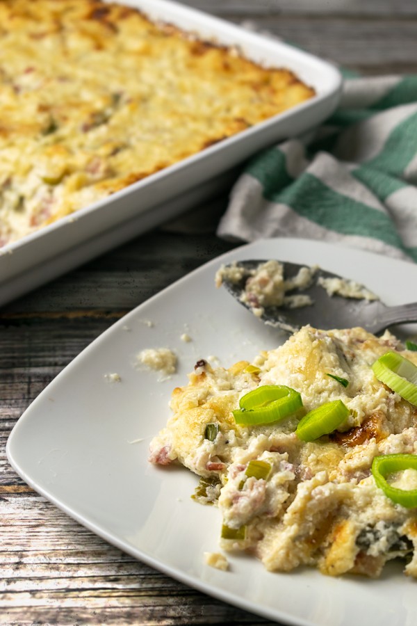 Keto Loaded Cauliflower Bacon Casserole