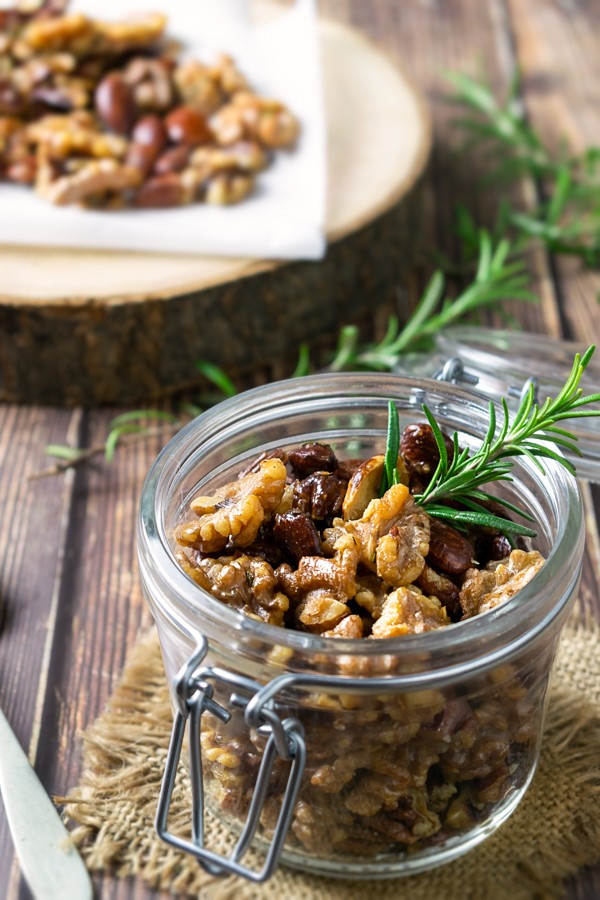 Keto Rosemary Maple Mixed Nuts