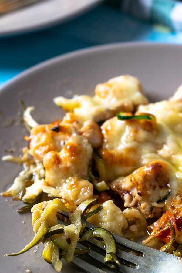 Creamy Keto Chicken Spaghetti Bake