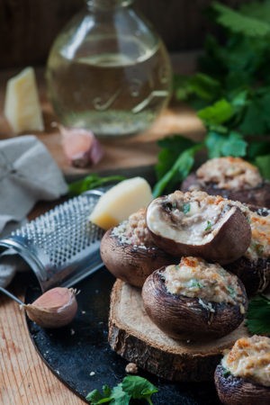 Keto Sausage Stuffed Mushrooms