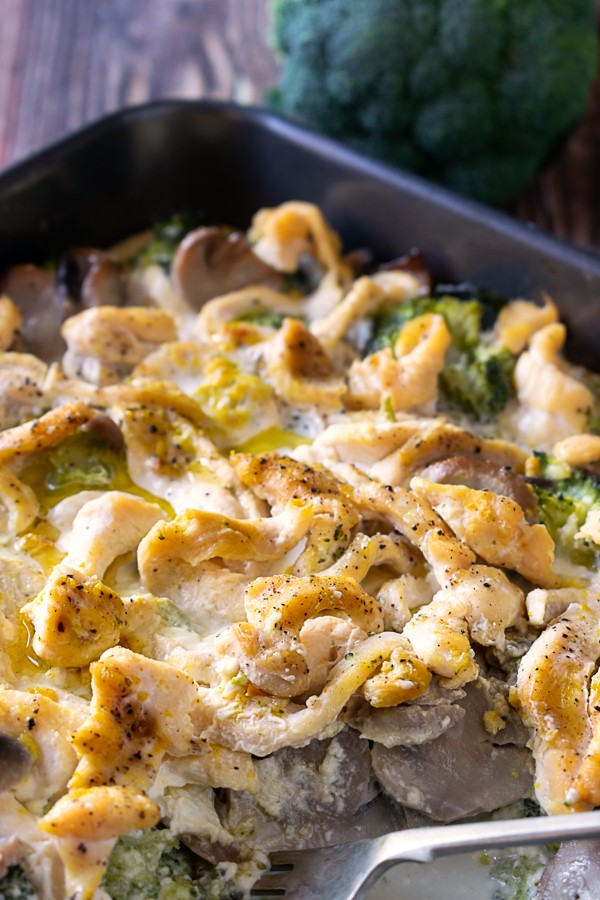 Creamy Keto Chicken Spaghetti Bake