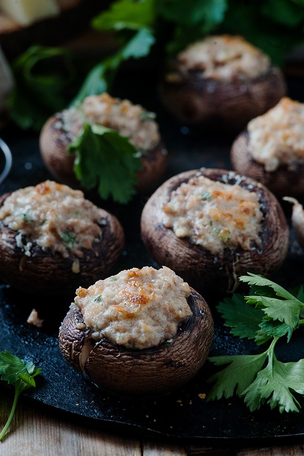 Low Carb Sausage Stuffed Mushrooms