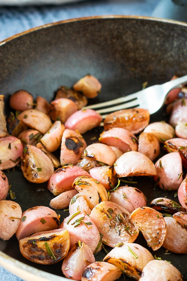 Keto Rosemary & Thyme Roasted Radishes