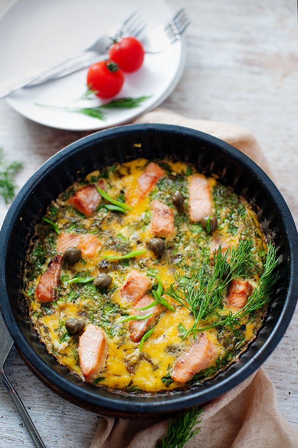 Low Carb Fresh Salmon Frittata