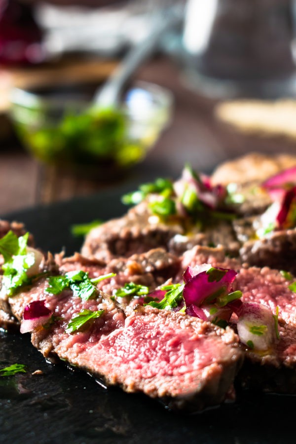Low Carb Grilled Flank Steak with Fresh Herbs