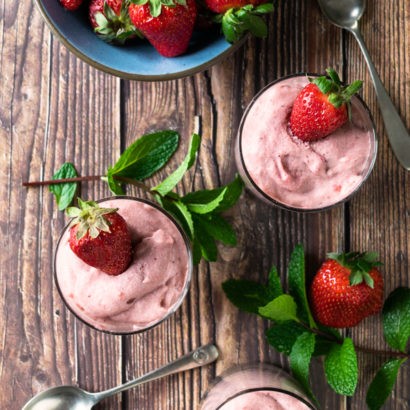 Keto Strawberry Rhubarb Mousse