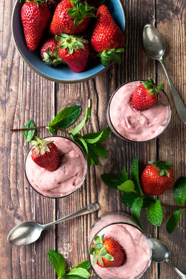 Keto Strawberry Rhubarb Mousse