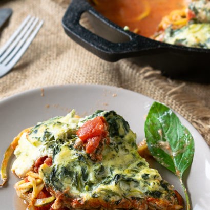 Keto Zucchini Manicotti Skillet